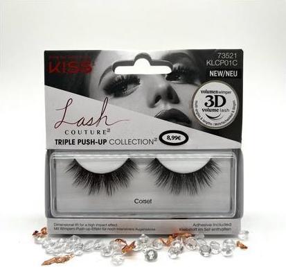 Actual product image KISS Lash Couture Triple Push-Up Collection Eyelashes 73521 KLCP01C 3D Effect (Artificial eyelashes)