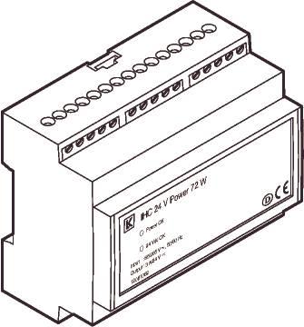 Image du produit LK IHC Control strømforsyning IHC strømforsyning 75 W, 24 Vd.c. stabiliseret switch mod