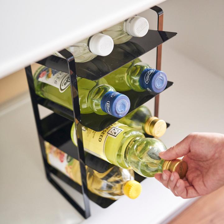 Actual product image Yamazaki TOWER bottle rack