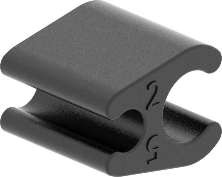Actual product image No Name Cable fixing clip for 5 mm and 5 mm sheath Set of 10 pcs. black