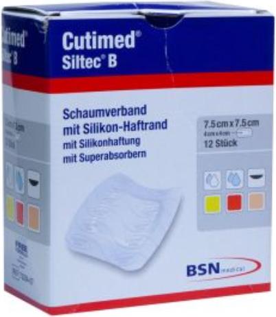 BSN Siltec B Silikon-Schaumverband 7.5x7.5cm superabsorbierend (10 x)