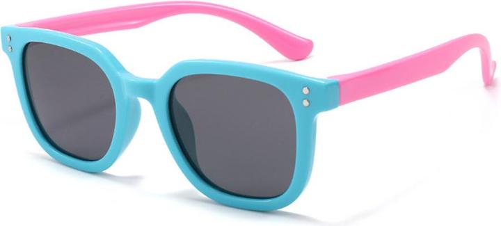 Actual product image Techsuit - Sunglasses Polarised (8351-C27) - Square Shape, for Kids - Lake Blue / Pink