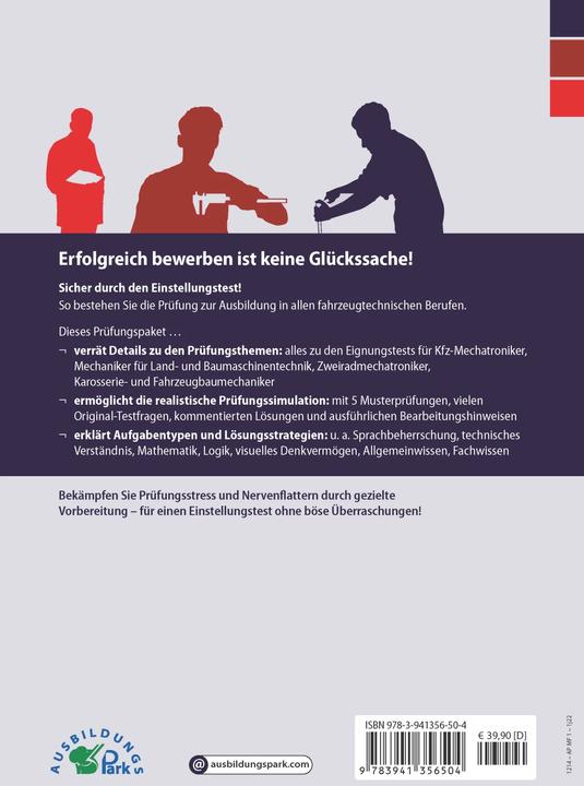 Produktbild Der Einstellungstest / Eignungstest zur Ausbildung zum Kfz-Mechatroniker, Mechaniker für Land- (Deutsch, Marcus Mery, Kurt Guth, 2021)