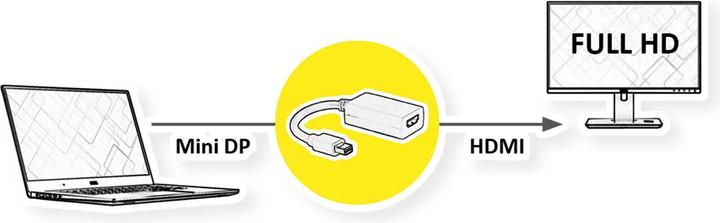 Produktbild Roline Mini DP zu (HDMI, 10 cm)