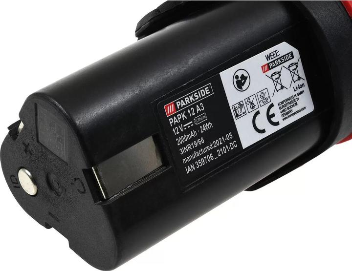 Actual product image Parkside Akku PAPK 12 A3 2Ah 12V Li-Ion für Geräte der X 12V Familie (12 V)