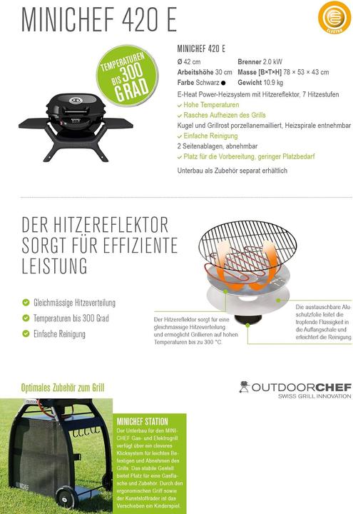 Produktbild Outdoorchef Minichef 420 E (2 kW)