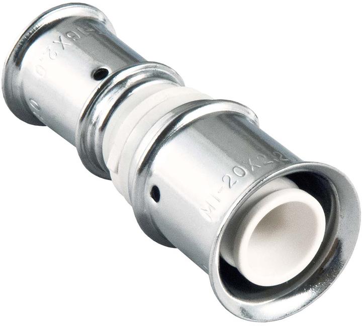 Actual product image Multitubo Press coupling reduced from PPSU 20x16mm (Pipe coupling)