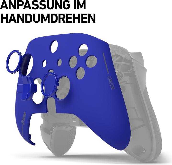Actual product image Scuf Instinct Faceplate Kit - Blue FP, Blue Ring, Blue Hybrid D-Pad