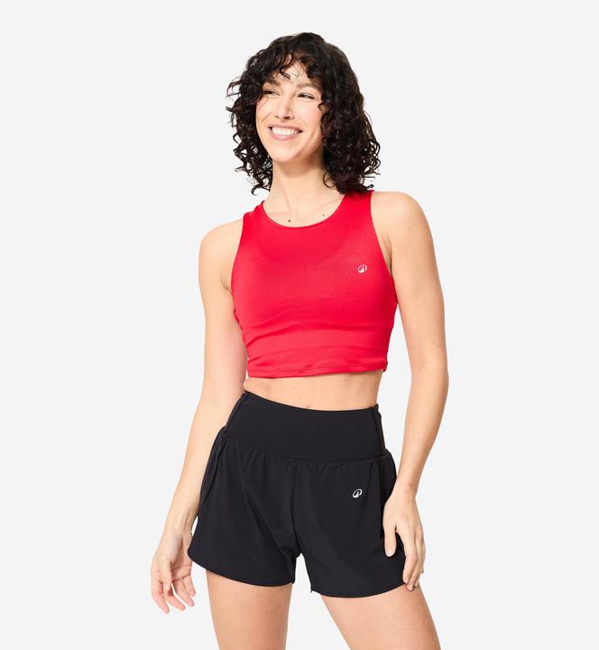 Domyos Crop Top Damen - rot (L)