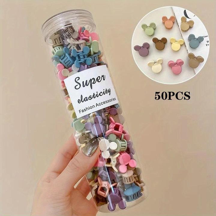 Actual product image Activity Board 50 Stück niedliche blumenförmige Haarkrallen für den täglichen Gebrauch - Kaninchenklammern in (50 pcs.)