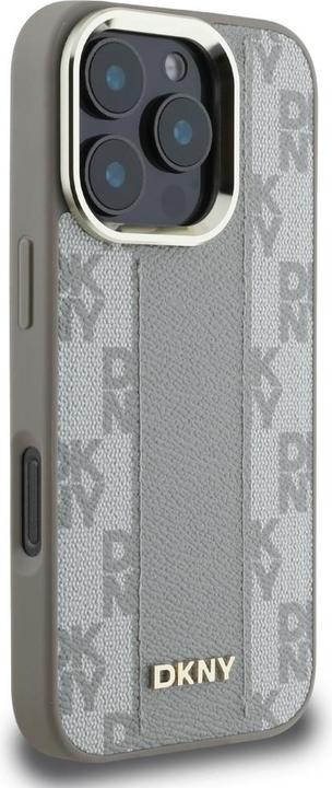 Actual product image DKNY Case Checkered Pattern Magsafe for iPhone 16 Pro beige (Apple iPhone 16 Pro)
