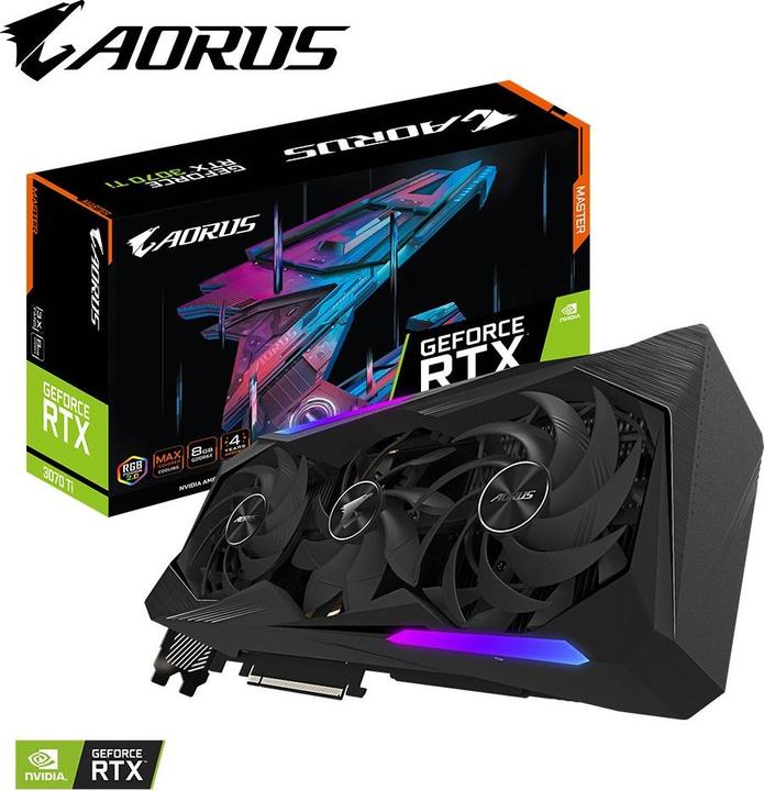 Actual product image Gigabyte GeForce RTX 3070 Ti Aorus Master (8 GB)