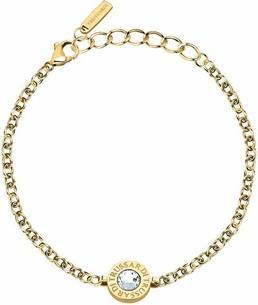 Actual product image Trussardi - Stylish T-Logo Crystal Gold Plated Bracelet TJAXC113