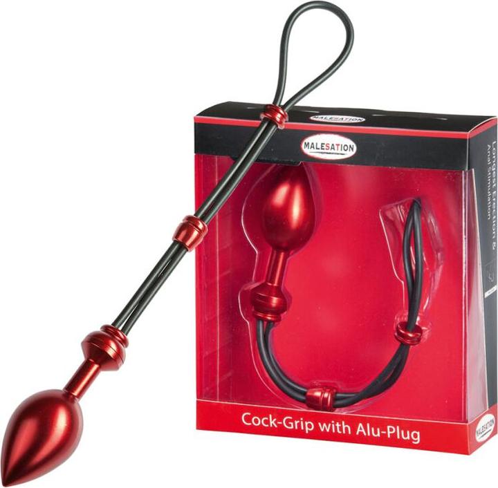 Produktbild Malesation Cock-Grip mit Alu-Plug gross, rot