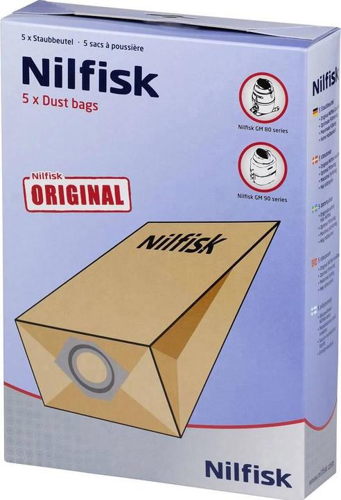 Produktbild Nilfisk DUST BAG 6.5 LITRES 5 PCS, Dust bag, Brown,, GS/GM 80P, 5 pc(s), 5 pc(s) (5 x)