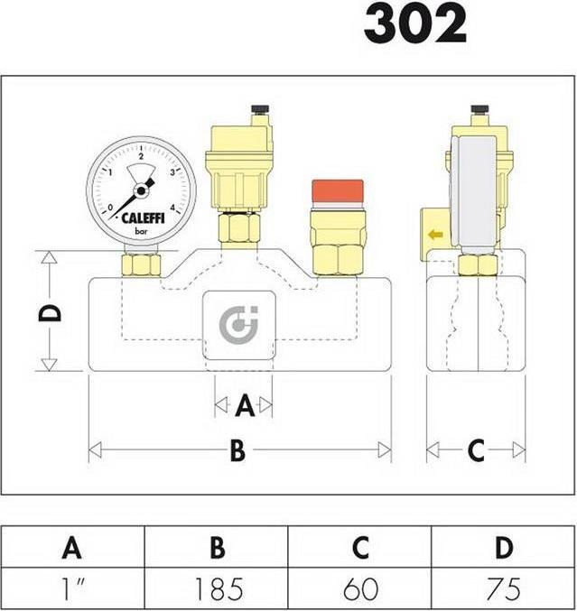 Produktbild Caleffi Kesselgruppe HEIZCAL 1Zoll IG mit Isolierung bis 50 kW