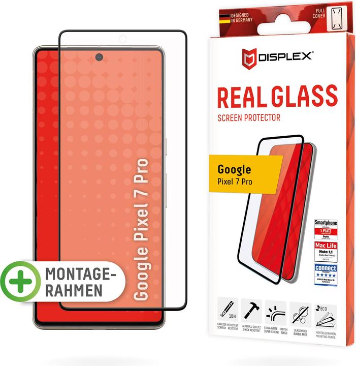 Actual product image Displex Real Glass, Full Cover Panzerglas (1 Piece, Google Pixel 7 Pro)