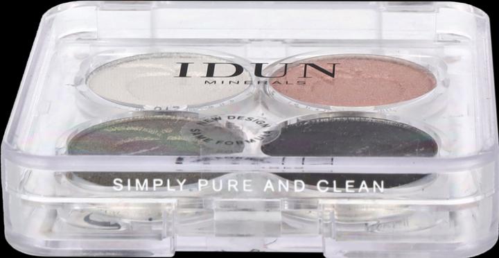 Actual product image IDUN Minerals Palette Eyeshadow Vitsippa (Green, Pink, Black, White)