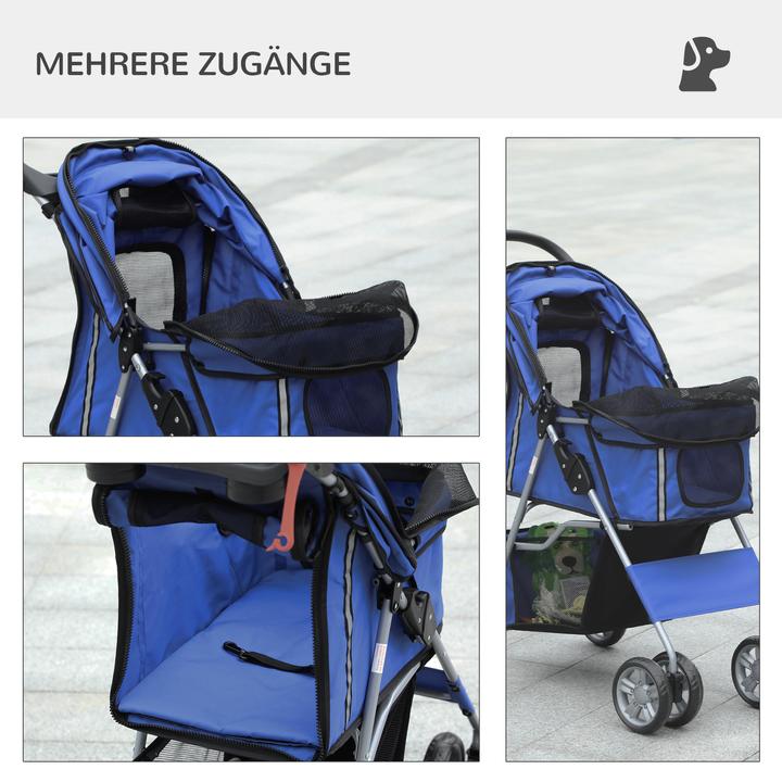 Image du produit PawHut Poussette pour chien avec housse de pluie (Chien, Pliable)