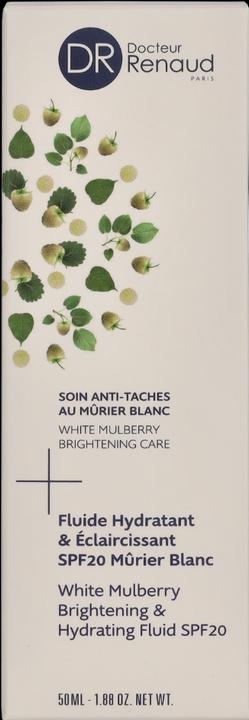 Actual product image Dr. Renaud White Mulberry Brightening & Hydr. Fluid SPF20 (Suntan cream, SPF 20, 50 ml)