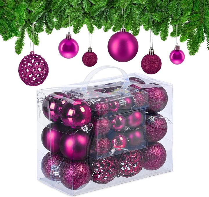 Produktbild Relaxdays Weihnachtskugeln-Set (50 -teilig)