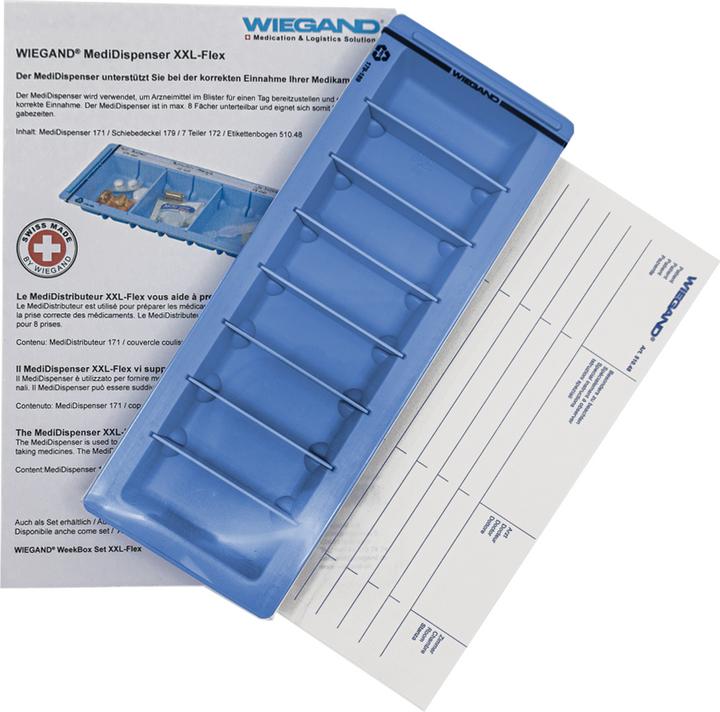 Actual product image Wiegand Medidispenser XXL-Flex 26.4x9.9cm 7 part