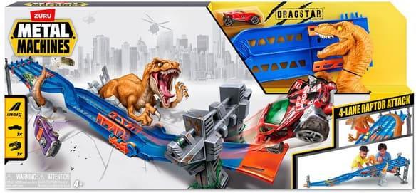Produktbild Zuru Metal Machines - Playset - 4 Lane Raptor Attack Set (6740)