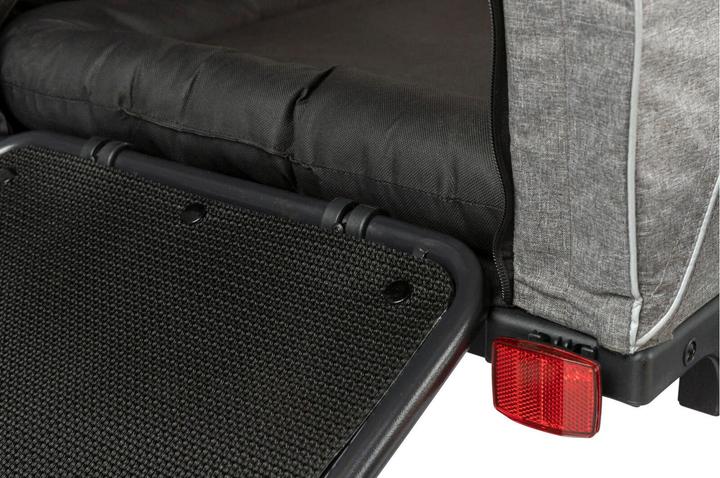 Actual product image Trixie Bicycle trailer M, 71×95×85/138 cm, grey/sage (Dog, Reflectors, Lockable)