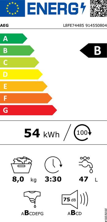 Energie-Label AEG Frontlader (8 kg, Links)