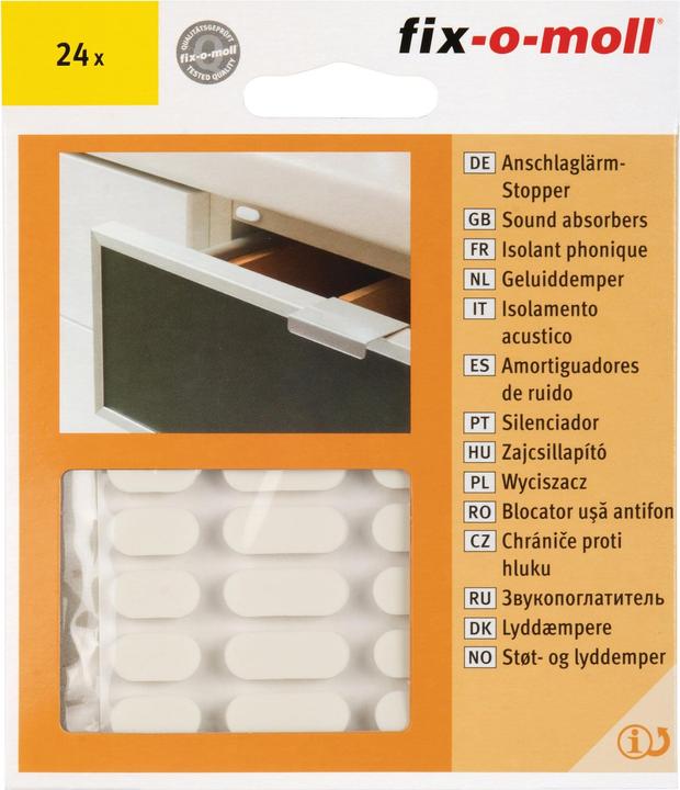 Fix-o-moll Lärmstopper 4 mm / Ø 10 mm 24 x (Universalgleiter, 24 Stück)