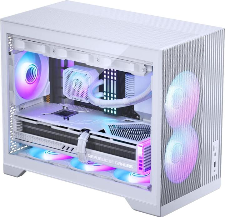 Actual product image Phanteks XT M3 PC-Gehäuse, Mini-Gehäuse, mATX, Tempered Glass - weiss (ATX)