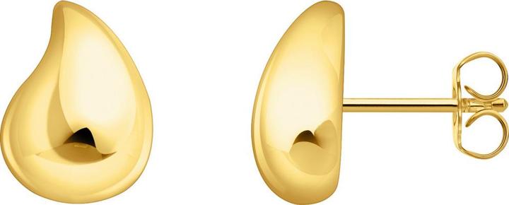 Thomas Sabo Tropfen-Ohrstecker mit organischer Form (925er Silber, 750 Gelbgold Vergoldung)