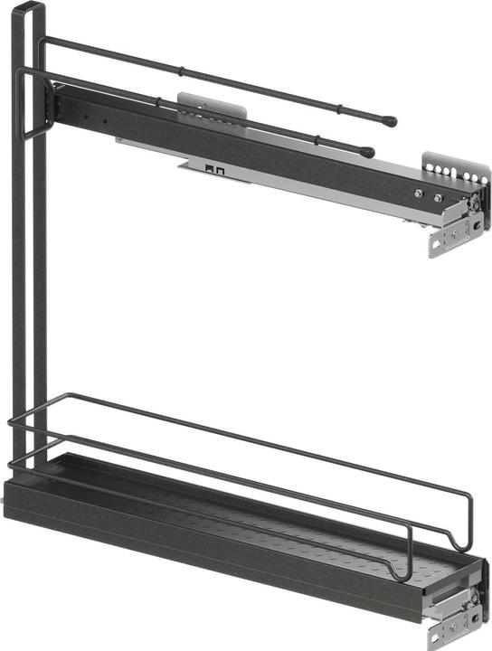Vauth-Sagel VS SUB Slim wire basket with Classic KB150mm towel rail, lava steel