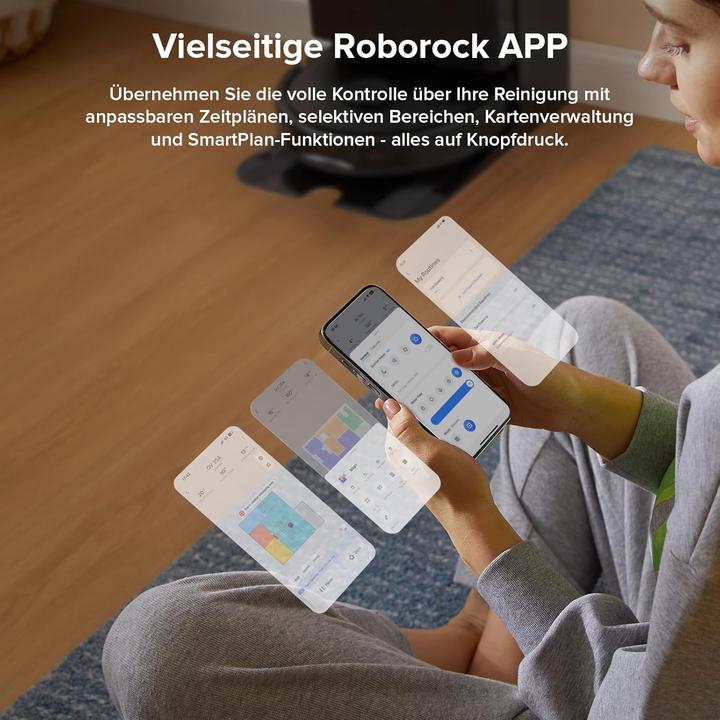 Produktbild Roborock QV 35A Saugroboter mit Wischfunktion&Hebarem Wischmopp,All-in-One Dock,Anti-Tangle,8000Pa