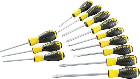 Produktbild Stanley Tools STA060212 PH/SL/PZ/TX Standard-Schraubendreher – Gelb/Schwarz (Set von 12)