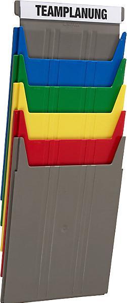 Actual product image Eichner FLAT wall-mounted sorting system, for format A4, filling height 9 mm, grey (A4)