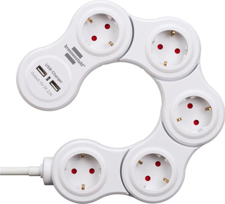 Image du produit Brennenstuhl Vario Power (7 x, USB-A, CEE 7/3, 1.40 m)
