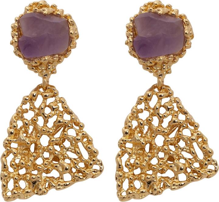 Immagine prodotto Uzurii Orecchini Rose Nature Stone Purple (Argento 925)