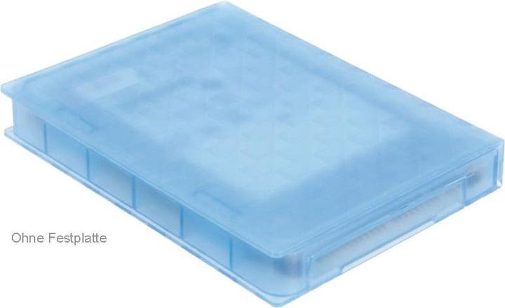 Actual product image LogiLink HDD box for external 2.5" hard drives, blue Protective box, tropical and water-resistant, lockable