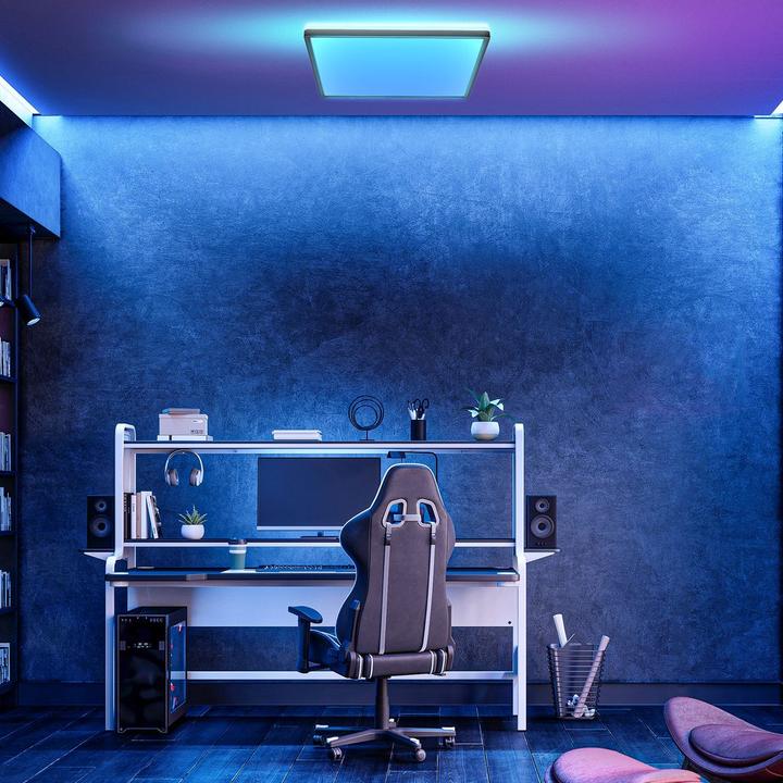 Immagine prodotto B.K.Licht Pannello RGB/W-LED ultrapiatto, nero, 1xLED/22W (2700 lm)