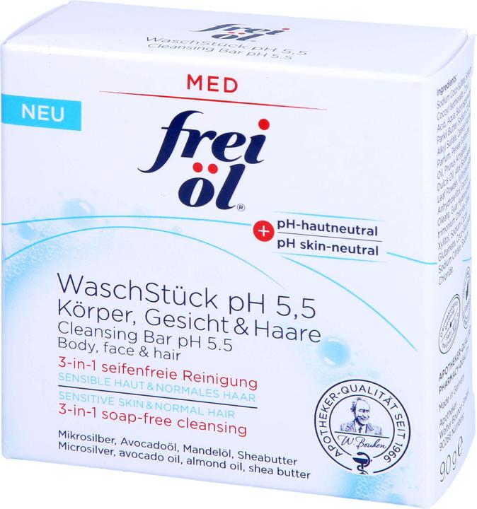 Immagine prodotto Frei Öl Saponetta pH 5.5 per corpo, viso e capelli, 90 g di saponetta (Sapone liquido)