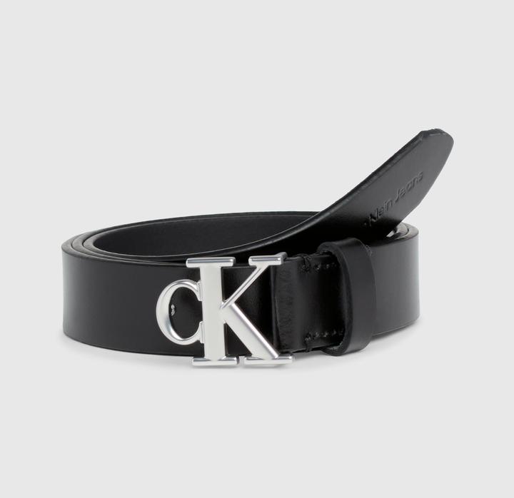 Actual product image Calvin Klein Round Mono Plaque Lthr Belt 25mm (85)