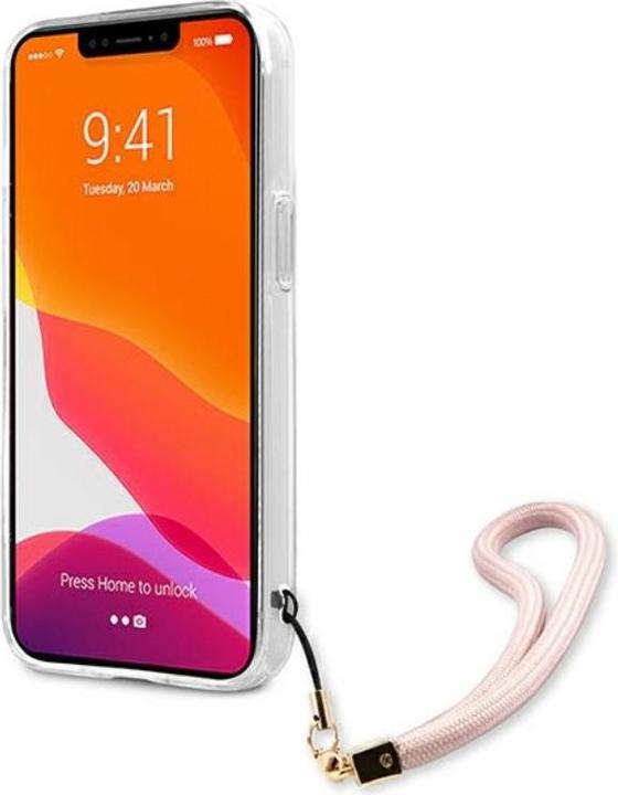 Immagine prodotto Guess Copertina rigida a strisce di marmo con cinturino (Apple iPhone 13 mini)