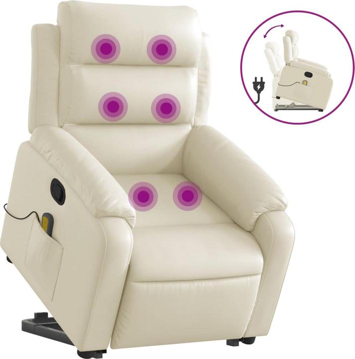 Actual product image VidaXL Massage chair with stand-up aid imitation leather