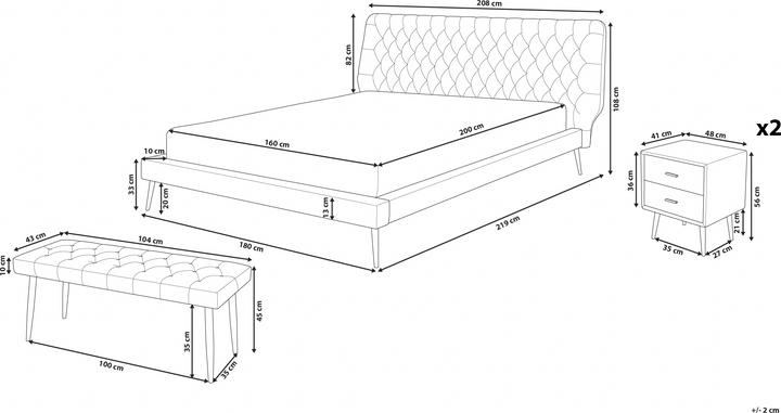 Actual product image Beliani Essonne (160 x 200 cm)
