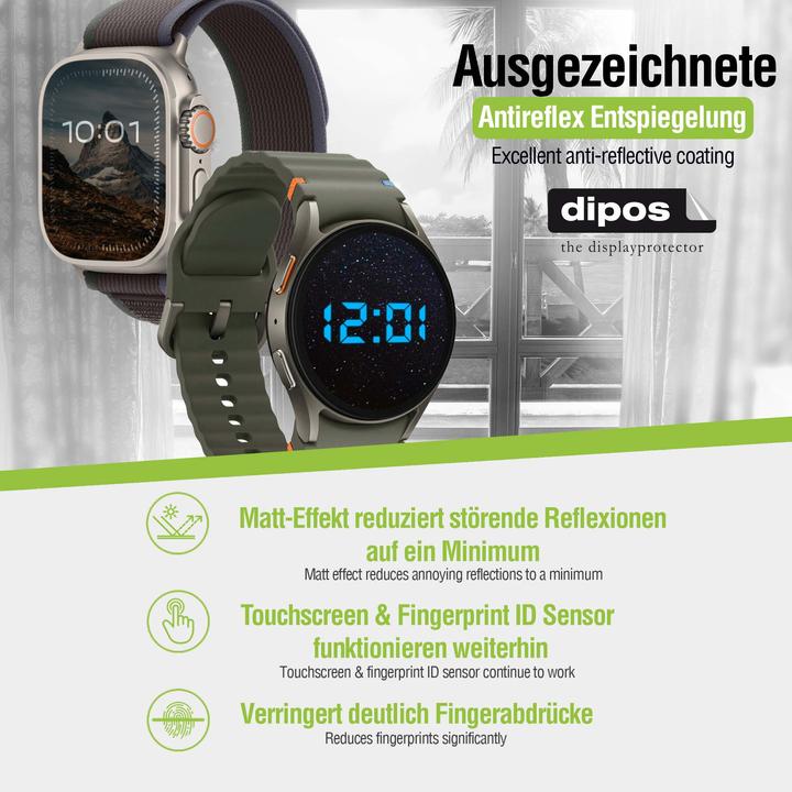 Produktbild Dipos Schutzfolie Matt für Manike G96 Smartwatch
