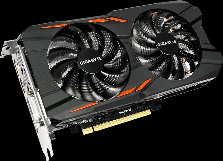 Actual product image Gigabyte GeForce GTX 1050 Ti WindForce OC (4 GB)