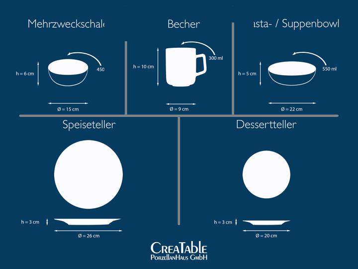 Produktbild CreaTable Nordic Fjord (30 Stück)