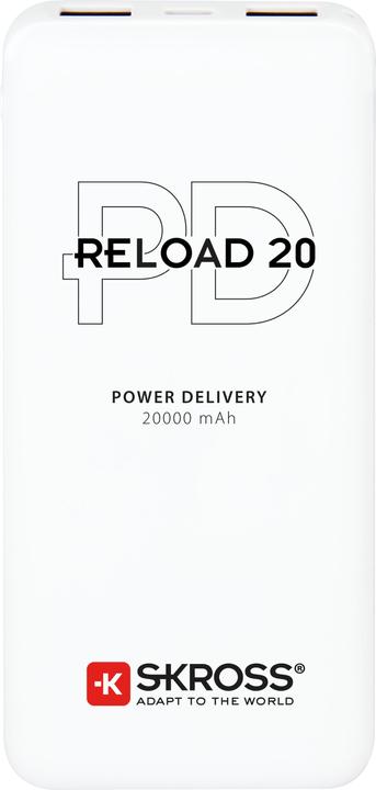 Actual product image Peter Jäckel SKROSS Power Bank RELOAD 20000 64W PD White (20000 mAh, 65 W, 74 Wh)
