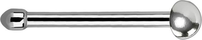 Immagine prodotto Star Piercing Nasenstecker gerade silber mit Kuppel (senza ottone, Acciaio chirurgico 316L)